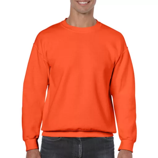 Uniszex Pulóver  Hosszú ujjú Gildan Heavy Blend Adult Crewneck Sweat   Narancssárga   urespolo.