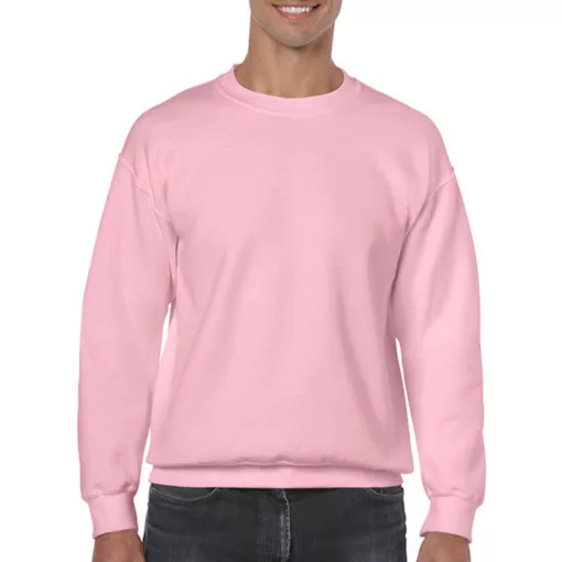 Uniszex Pulóver  Hosszú ujjú Gildan Heavy Blend Adult Crewneck Sweat   Világos rózsaszín (pink)