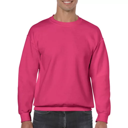 Uniszex Pulóver  Hosszú ujjú Gildan Heavy Blend Adult Crewneck Sweat   Heliconia (sötét rózsasz