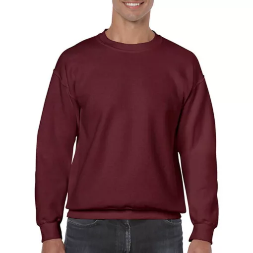 Uniszex Pulóver  Hosszú ujjú Gildan Heavy Blend Adult Crewneck Sweat   Maroon   urespolo.hu