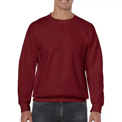 Uniszex Pulóver  Hosszú ujjú Gildan Heavy Blend Adult Crewneck Sweat   Garnet   urespolo.hu
