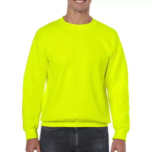 Uniszex Pulóver  Hosszú ujjú Gildan Heavy Blend Adult Crewneck Sweat   Safety zöld   urespolo.h