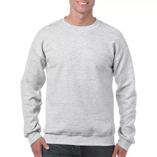 Uniszex Pulóver  Hosszú ujjú Gildan Heavy Blend Adult Crewneck Sweat   Hamuszürke   urespolo.hu