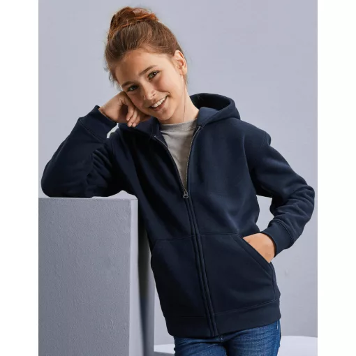 Gyerek kapucnis hosszú ujjú pulóver Russell Europe Kids\' Authentic Zipped Hood Sweat L (128/7-8