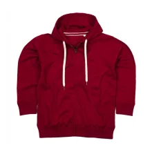 Női kapucnis hosszú ujjú pulóver Mantis Women's Superstar Zip Through Hoodie S, Burgundi vörös