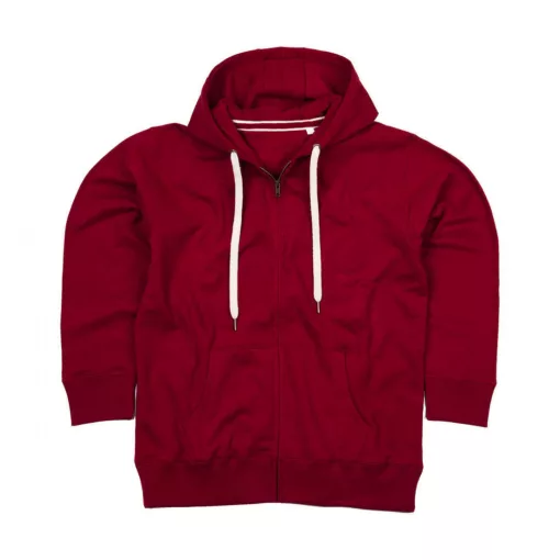 Női kapucnis hosszú ujjú pulóver Mantis Women's Superstar Zip Through Hoodie XL, Burgundi vörös