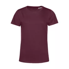 Női rövid ujjú organikus póló B and C #Organic E150 /women M, Burgundi vörös