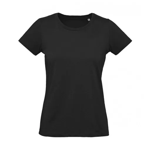 Női rövid ujjú organikus póló B and C Organic Inspire Plus T /women T-shirt XL, Fekete