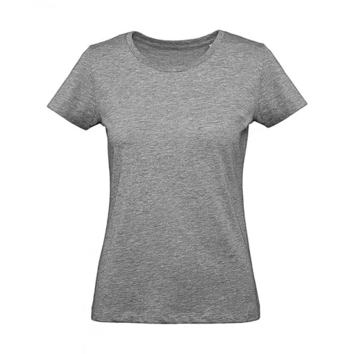 Női rövid ujjú organikus póló B and C Organic Inspire Plus T /women T-shirt XS, Heather szürke
