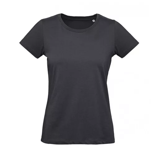 Női rövid ujjú organikus póló B and C Organic Inspire Plus T /women T-shirt L, Sötétszürke