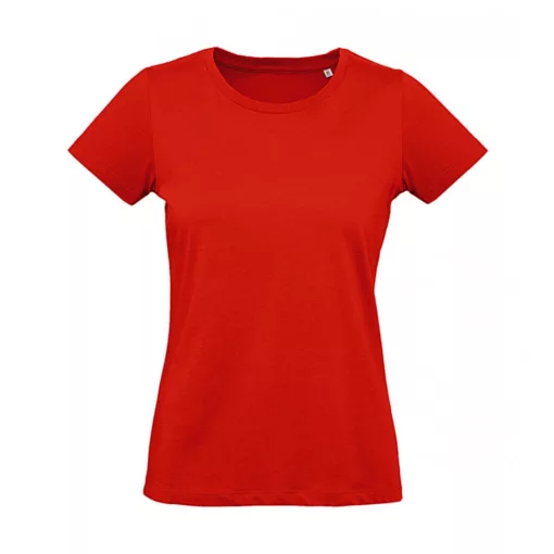 Női rövid ujjú organikus póló B and C Organic Inspire Plus T /women T-shirt L, Tűzpiros
