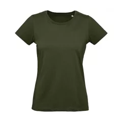 Női rövid ujjú organikus póló B and C Organic Inspire Plus T /women T-shirt XS, Városi khaki