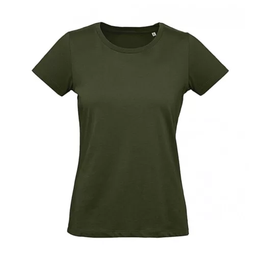 Női rövid ujjú organikus póló B and C Organic Inspire Plus T /women T-shirt XL, Városi khaki