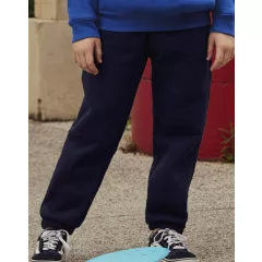 Gyerek Tréningnadrág  Hosszú Fruit of the Loom Premium Elasticated Cuff Jog Pants Kids   Fekete