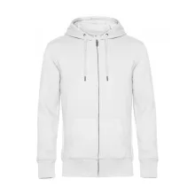 Férfi kapucnis hosszú ujjú pulóver B and C KING Zipped Hooded 3XL, Fehér