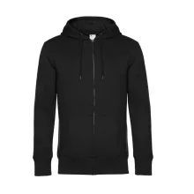 Férfi kapucnis hosszú ujjú pulóver B and C KING Zipped Hooded 4XL, Teljesen fekete