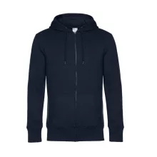 Férfi kapucnis hosszú ujjú pulóver B and C KING Zipped Hooded S, Sötétkék (navy)