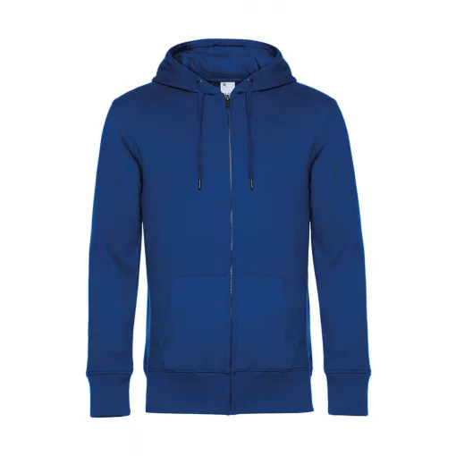 Férfi kapucnis hosszú ujjú pulóver B and C KING Zipped Hooded 4XL, Királykék
