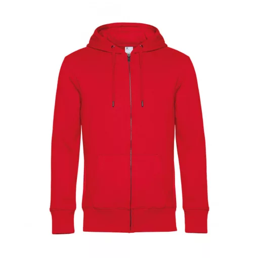 Férfi kapucnis hosszú ujjú pulóver B and C KING Zipped Hooded 4XL, Piros