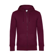 Férfi kapucnis hosszú ujjú pulóver B and C KING Zipped Hooded XL, Sötét Cherry