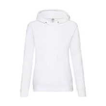 Női Pulóver Kapucnis Hosszú ujjú Fruit of the Loom Classic Hooded Sweat Lady-Fit   Fehér   ures