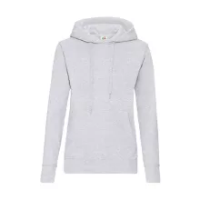 Női Pulóver Kapucnis Hosszú ujjú Fruit of the Loom Classic Hooded Sweat Lady-Fit   Heather szür