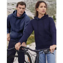 Női kapucnis hosszú ujjú pulóver Fruit of the Loom Ladies\' Classic Hooded Sweat M, Sötét heathe
