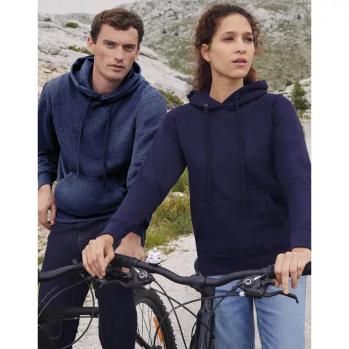 Női kapucnis hosszú ujjú pulóver Fruit of the Loom Ladies\' Classic Hooded Sweat M, Sötét heathe