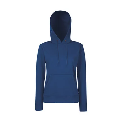 Női Pulóver Kapucnis Hosszú ujjú Fruit of the Loom Classic Hooded Sweat Lady-Fit   Mély sötétké