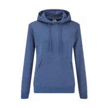 Női kapucnis hosszú ujjú pulóver Fruit of the Loom Ladies' Classic Hooded Sweat XL, Retró Heath