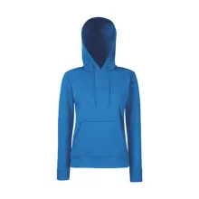 Női Pulóver Kapucnis Hosszú ujjú Fruit of the Loom Classic Hooded Sweat Lady-Fit   Azur kék   u