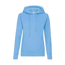 Női Pulóver Kapucnis Hosszú ujjú Fruit of the Loom Classic Hooded Sweat Lady-Fit   Ég kék   ure