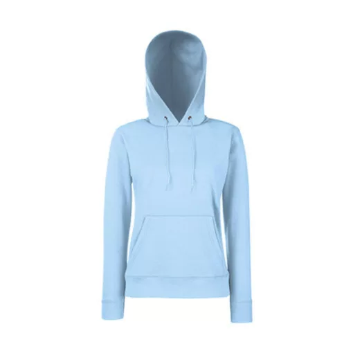 Női Pulóver Kapucnis Hosszú ujjú Fruit of the Loom Classic Hooded Sweat Lady-Fit   Piros   ures