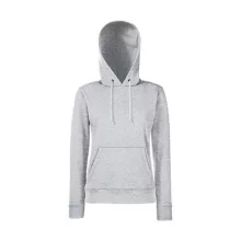 Női Pulóver Kapucnis Hosszú ujjú Fruit of the Loom Classic Hooded Sweat Lady-Fit   Fuchsia   ur