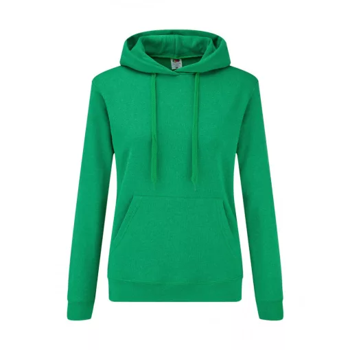 Női kapucnis hosszú ujjú pulóver Fruit of the Loom Ladies' Classic Hooded Sweat XL, Retró Heath