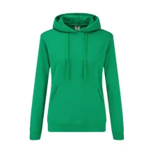 Női kapucnis hosszú ujjú pulóver Fruit of the Loom Ladies' Classic Hooded Sweat 2XL, Retró Heat