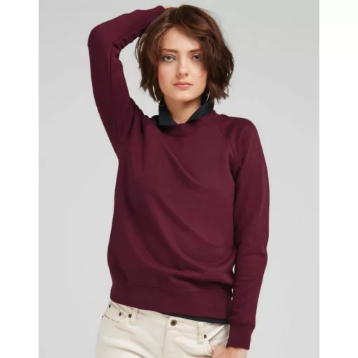 Női hosszú ujjú pulóver SG Ladies' Raglan Sweat XL, Lila