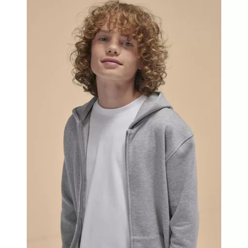 B and C ID.334 Zip Hood /kids WK003 Black 7/8 (122/128)