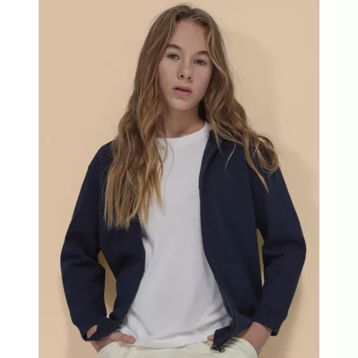 B and C ID.334 Zip Hood /kids WK003 Sport Grey 5/6 (110/116)