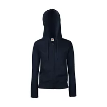 Női Pulóver Kapucnis Hosszú ujjú Fruit of the Loom Premium Hooded Sweat Jacket Lady-Fit   Heath