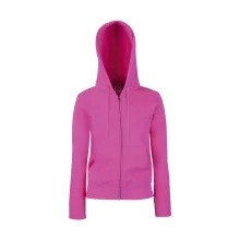 Női Pulóver Kapucnis Hosszú ujjú Fruit of the Loom Premium Hooded Sweat Jacket Lady-Fit   Azur