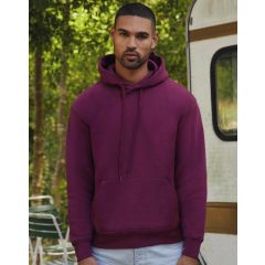 Uniszex Pulóver Kapucnis Hosszú ujjú Fruit of the Loom Premium Hooded Sweat   Fekete   urespolo
