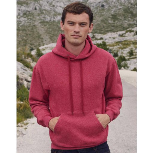 Férfi Pulóver Kapucnis Hosszú ujjú Fruit of the Loom Classisc Hooded Sweat   Fehér   urespolo.h