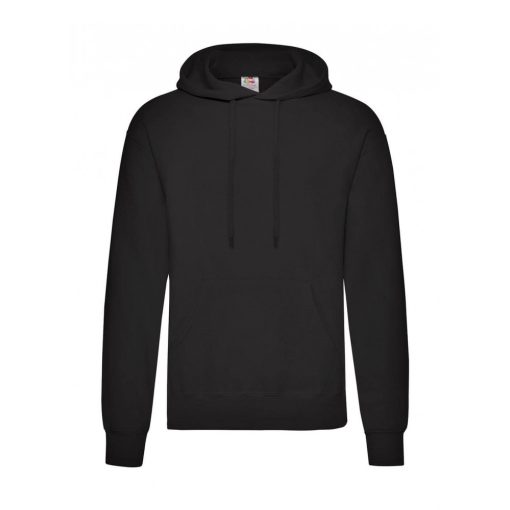 Férfi kapucnis hosszú ujjú pulóver Fruit of the Loom Classic Hooded Sweat 5XL, Fekete