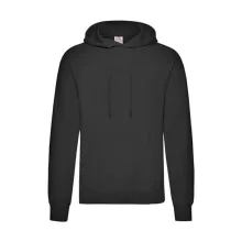 Férfi Pulóver Kapucnis Hosszú ujjú Fruit of the Loom Classisc Hooded Sweat   Fekete   urespolo.