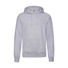 Férfi kapucnis hosszú ujjú pulóver Fruit of the Loom Classic Hooded Sweat 5XL, Heather szürke