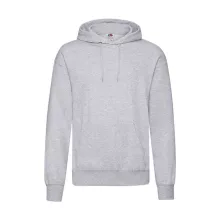Férfi Pulóver Kapucnis Hosszú ujjú Fruit of the Loom Classisc Hooded Sweat   Heather szürke   u