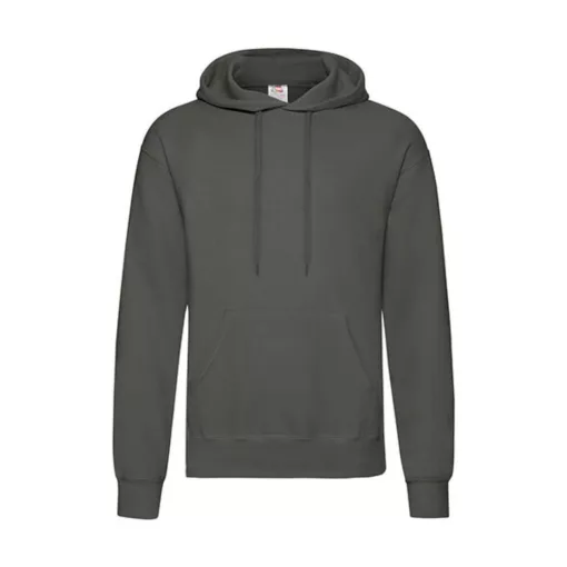 Férfi Pulóver Kapucnis Hosszú ujjú Fruit of the Loom Classisc Hooded Sweat   Világos grafitszür