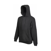 Férfi Pulóver Kapucnis Hosszú ujjú Fruit of the Loom Classisc Hooded Sweat   Világos grafitszür