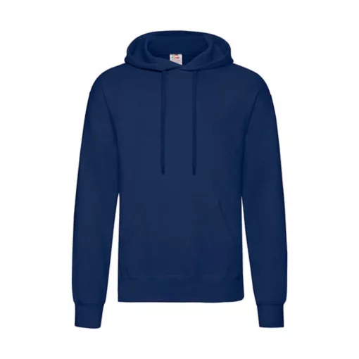 Férfi Pulóver Kapucnis Hosszú ujjú Fruit of the Loom Classisc Hooded Sweat   Sötétkék (navy)